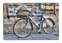 Bike outside Parsons Butchers Sherborne